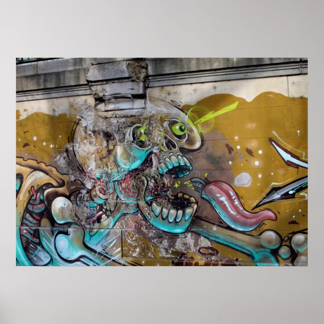 Póster Calavera asustada (Frente)