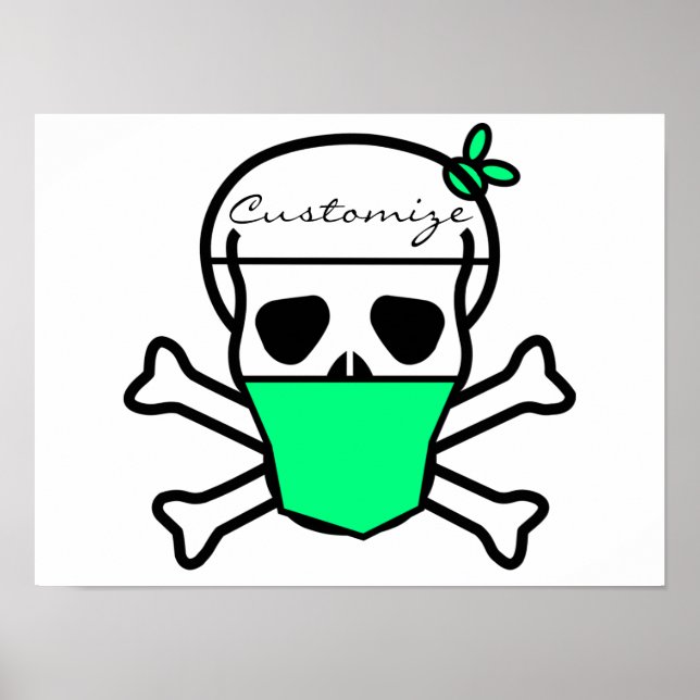 Póster Calavera Con Máscara De Máscara Thunder_Cove (Frente)