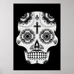 Póster Calavera de azúcar de bigote