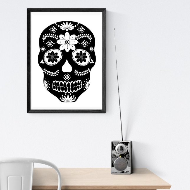 Póster Calavera De Azúcar En México 2 Poster Blanco Y Neg (Subido por el creador)