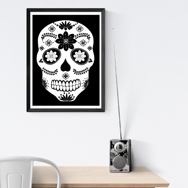 Póster Calavera De Azúcar En México 2 Poster Blanco Y Neg (Subido por el creador)