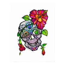 CALAVERA DE AZÚCAR & FLOR 18"X24"