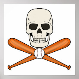 Póster CALAVERA DE BÉISBOL Jolly Roger descarga digital P