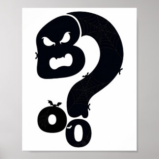 Póster Calavera de Boo con Signo de Interrogación