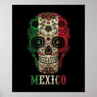 Calavera de la bandera de México