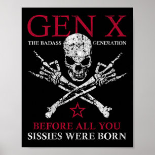 Póster Calavera de la generación X antes de que nacieran