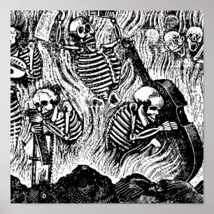 Póster Calavera de los 1900s México de los artistas y de