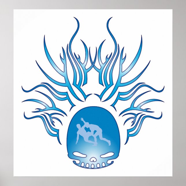 Póster Calavera de lucha (Frente)