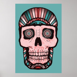 Póster Calavera de otro mundo: Un recordatorio cósmico