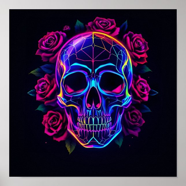 Póster Calavera de Rosas  (Frente)