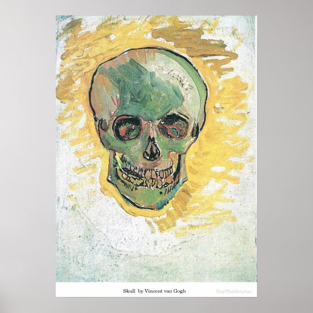 Póster Calavera de Vincent van Gogh (Frente)