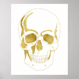 Póster Calavera dorada
