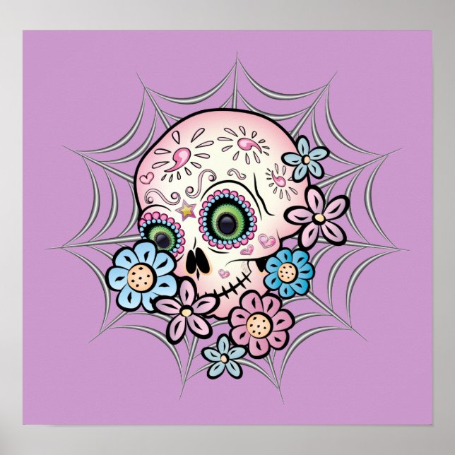 Póster Calavera dulce de azúcar (Frente)