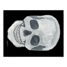 Calavera gris de 11" x 8,5"