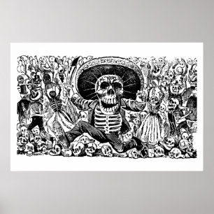 Póster Calavera Oaxaqueña por José Guadalupe Posada