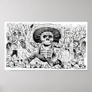 Póster Calavera Oaxaqueña por José Guadalupe Posada 1903