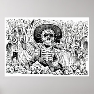 Póster Calavera Oaxaqueña por José Guadalupe Posada 1903