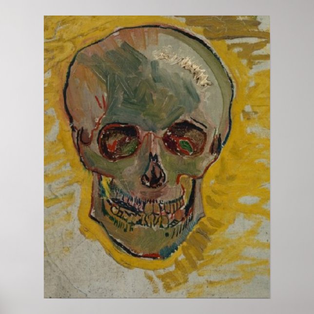 Póster Calavera por Vincent Van Gogh  (Frente)