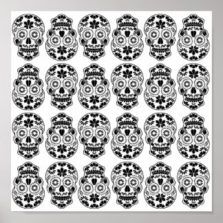 Póster Calavera sugar skull candy_floral mexican calavera
