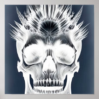 Calavera tribal negativa