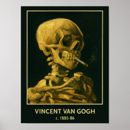 Póster Calavera Vintage Fumando – Única Inspirada en Van