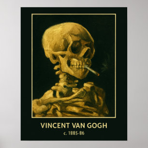 Póster Calavera Vintage Fumando – Única Inspirada en Van