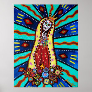 Póster Calavera Virgen Guadalupe