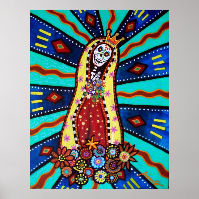 Póster Calavera Virgen Guadalupe (Frente)