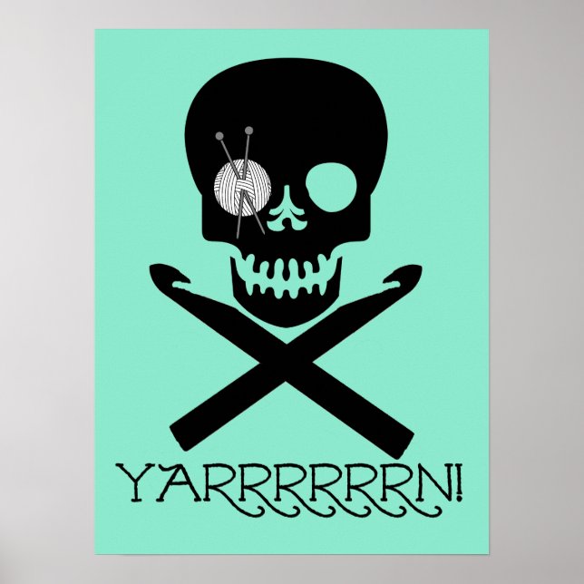 Póster Calavera y ganchos (Frente)