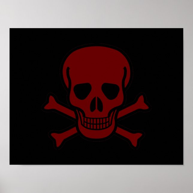 Póster Calavera y huesos (Frente)