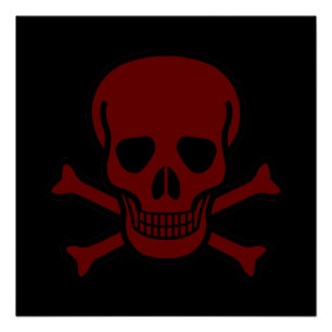 Póster Calavera y huesos