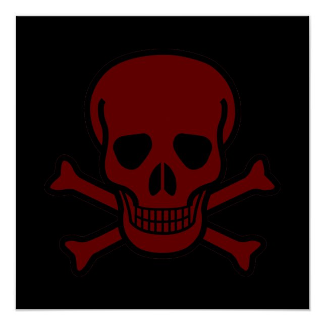 Póster Calavera y huesos (Anverso)