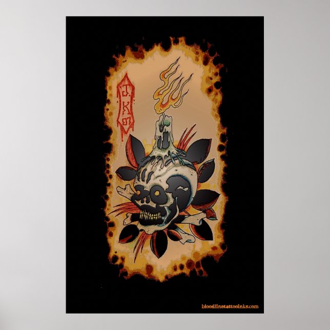 Póster Calavera y Kandle (Frente)