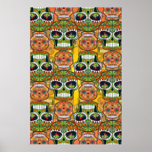 Póster Calaveras de azúcar
