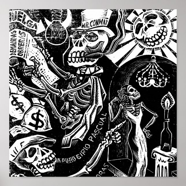 Póster Calaveras de época. Alrededor de 1936. México. (Frente)