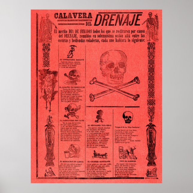 Póster Calaveras de México (Frente)