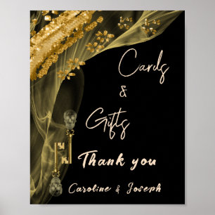 Póster Calaveras de oro de Halloween, regalos de tarjetas