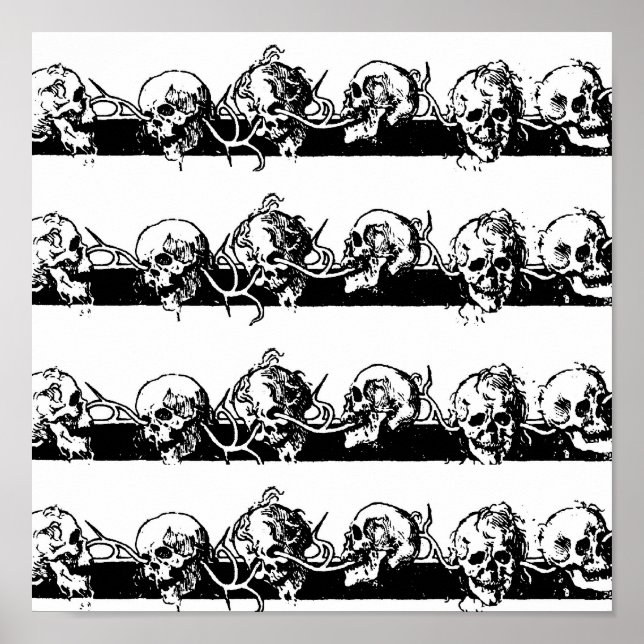 Póster Calaveras en un Vino. Circa 1901 México (Frente)
