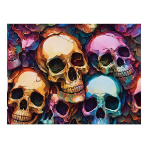 Póster Calaveras Funky