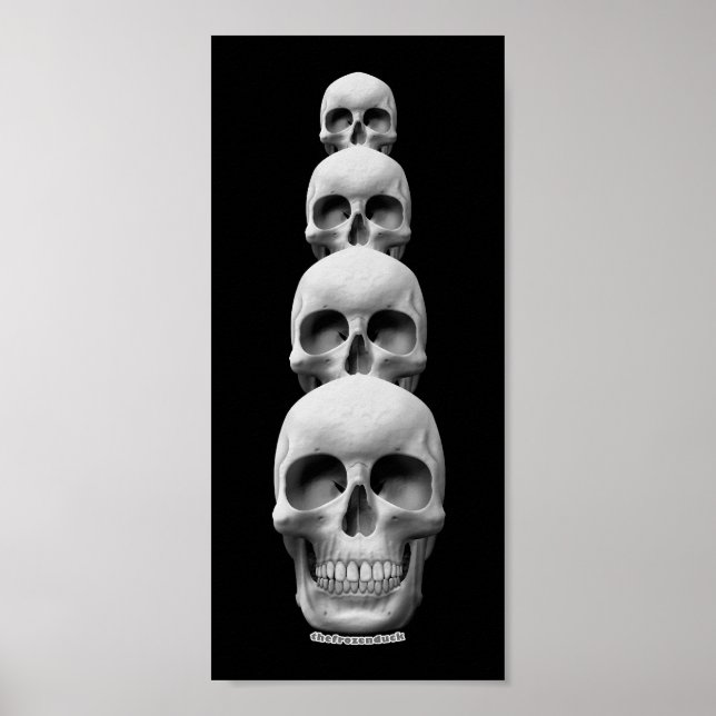 Póster Calaveras verticales (Frente)
