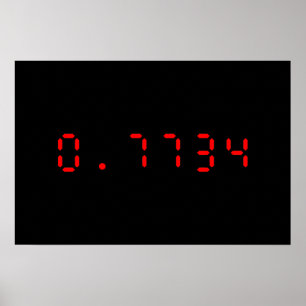Póster Calculadora LED Hola 0,7734