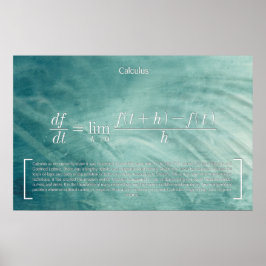 Póster Cálculo - Poster de matemáticas