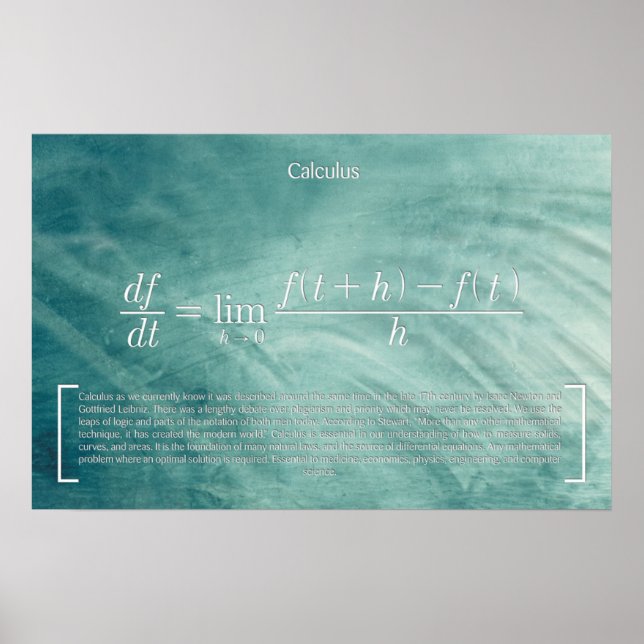 Póster Cálculo - Poster de matemáticas (Frente)