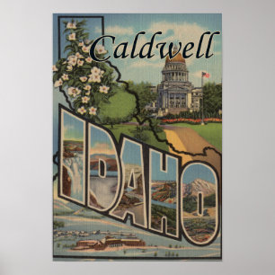 Póster Caldwell, Idaho - Escenas de letras grandes