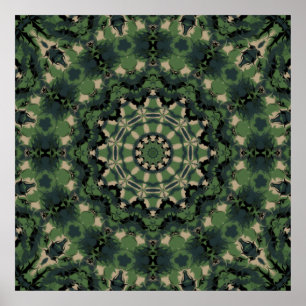 Póster Caleidoscopio del camuflaje del verano