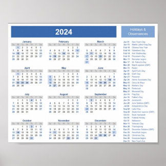 Póster calendario