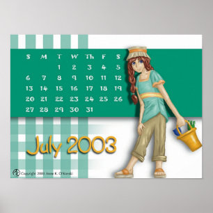 Póster Calendario 2003 de julio