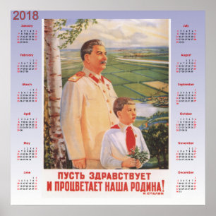 Póster Calendario 2018 poster Soviética 1949