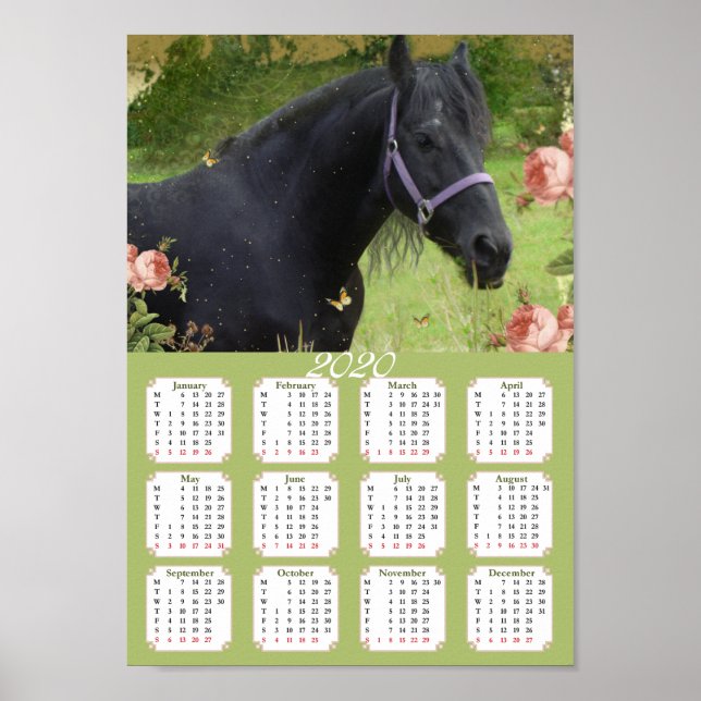 Póster Calendario 2020 Caballo ~ Poster (Frente)