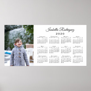 Póster Calendario 2020 personalizado de la fotografía y e